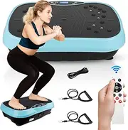 Vibration Plate Exercise Machine, Power Waver Vibration Plate for Lymphatic Drainage Weight Loss, Vibrating Plate 330lbs Capacity 6 Preset Modes Level 120 for Exercise Machines for