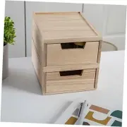 Weston Stackable Wooden Storage Boxes with Pullout Drawers, Paulownia Wood