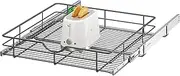 ALINE FURNITURE Pull Out Cabinet Organizer - Kitchen Cabinet Pullout Shelf and Drawer Organizer Slide Out Pantry Storage Basket, 23" W x 22" D