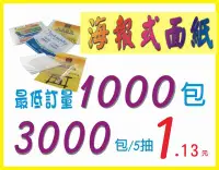 在飛比找Yahoo!奇摩拍賣優惠-台南 高雄 彩色面紙 廣告面紙 海報式面紙 面紙印刷 面紙 
