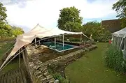 Waterproof Commercial Wedding Event Yard Lawn Patio Bedouin Stretch Tent NEW (Size: 40x20x10ft.)
