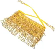 [Holibanna] Waist Chain Skirt Dancer Accessory Hip Scarf Belt Belly Dancing Hip Scarf Dance Scarves Belly Dancer Hip Scarf Belly Dancer Waist Belt Sequin Hip Scarf Chiffon Golden