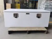 White Steel Toolbox 1200MM With Steel Tray Heavy Duty Tool Box Ute Toolbox