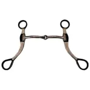 Coronet Engraved Barbwire Design Antique Finish Snaffle Bit