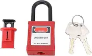 Lockout Tagout Lock Nylon Stainless Steel 1P 2P 3P 4P Circuit Breaker Safety Padlock with Key for Securing Valve Devices