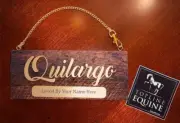 Equestrian Horse Show Custom Reclaimed Oak Wood Name plate w Acrylic Lettering