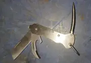 REPRODUCTION AUSTRALIAN ARMY CLASP KNIFE with spike - STAINLESS STEEL NEW MADE