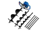 POWERBLADE PD950 52cc 2-Stroke Petrol Post Hole Digger, w/ 3 Auger bits, 600mm Extension Shaft