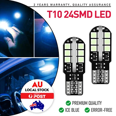 CANBUS 6X T10 LED License Plate Light Bulbs 12V Super Bright Blue 168 2825 194 (for: BMW)