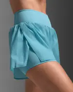 Aero Hi-Rise 2-in-1 3 Inch Shorts, 2XU, XS, Retro Blue/Retro Blue Reflect, Female