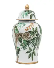A&B Home Leaf Pattern Ginger Jar