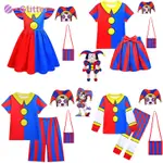 童裝 2024 HOT THE AMAZING DIGITAL CIRCUS POMNI COSPLAY 服裝 T 恤裙