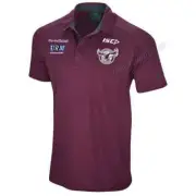 Manly Sea Eagles NRL Dark Scarlet Polo Shirt Sizes S-5XL BNWT
