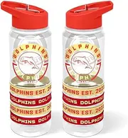 Redcliffe Dolphins NRL Rugby League Tritan Bottle with Rubber Bands