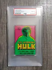 1979 Topps The Incredible Hulk Wax Pack PSA 8