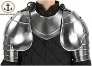 Medieval Knight Pauldrons Solid Steel Shoulders with Gorget Neck Armour Replica