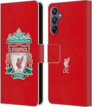 Head Case Designs Officially Licensed Liverpool Football Club Red 1 Crest 1 Leather Book Wallet Case Cover Compatible with Samsung Galaxy A15