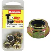 Champion High Tensile Nyloc Nuts SLM163, M8x1.50