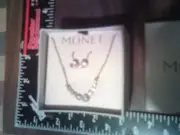 Monet Necklace & earrings MNRUP906 Cry Grad Bezel/ER made in China