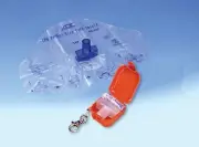 Adsafe CPR Face Shield Plus w/Mouthpc & 1-Way Valve Orange