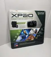 Fujifilm FinePix XP20 14.2MP Digital Camera W/Camera Kit Black Sealed.
