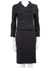 RED Valentino Black Blazer & Skirt Set