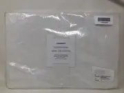 Crate & Barrel White Curtain Panel, Organic Cotton Canvas 52x84in / 132x213cm