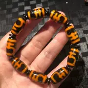 Energy Tibetan Old Agate Precious Bottle Totem dZi Bead bracelet 10*20mmC2010