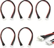 elechawk JST-XH 4S Balance Plug Extension Lead Wire 200mm 5 PCS for LiPo Battery Balance Charging 22AWG Silicone