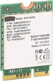 POENVFPO AX211NGW M.2 Network Card with 2400Mbps Transmission, BT5.2 Triple Band Wireless Adapter for Win 10, Easy Plug and Play, Convenient for Travel