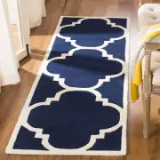 Safavieh Chatham DARK BLUE / IVORY 2'-3" X 9' Runner - CHT730C-29