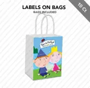 10 Ben Holly Kingdom Favor Gift Bag Birthday Party Favor 5.5x8 Label Filler Loot