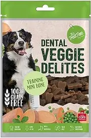 It's Treat Time Veggie Delites Training Mini Bone, 100G, Dental Treat, 100% Grain Free, Real Sweet Potato, Meat Free, 100% Digestable, Tartar Control, Suitable for All Dogs