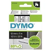 DYMO TAPE D1 12MM X 7M BLACK ON WHITE