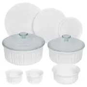 Corningware Bakeware Set Ceramic Material With Dishwasher-safe White 10-Piece