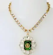 Betsey Johnson Smiley Stone Pendant