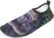 [BTCOWZRV] Water Shoes for Women Men Graffiti in The Jungle Water Sports Shoes Slip-on Breathable Lightweight Athletic Aqua Sock