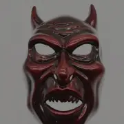 NEW 1pc Men's Halloween Antique Devil Red Horn Mask, Party, Horror, prop
