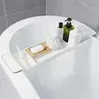Expandable Bath Tub Tray Bathtub Caddy Holder Over Bathroom Spa Accessories Rack