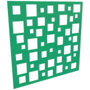 ProtectorAl 300 - 1200 x 300 - 1200mm Light Green / Gloss White Squares Unframed Composite Deco Panel