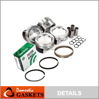 Pistons and Rings 19mm Wrist Pin fit Volkswagen Beetle Goft Jetta 2.0L 8V (for: Volkswagen)