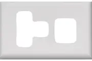 HPM Excel Single Powerpoint + Two Extra Switches White Cover | XL787/2XPLWE