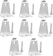 DOITOOL 8 Sets Fixed Bracket Cord Drill Door Blind Hold Down Brackets Holder Blind Hold Down Clips Corbel Venetian Blind Hold Down Bracket Blackout Curtains Blinds Silver Stainless Steel