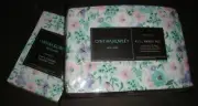 New Cynthia Rowley 6 Pc Full 100% Cotton Extra Deep Sheet Set Floral Butterfly