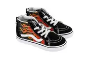 Vans Toddler Sk8-Hi Zip Pixel Flame Black/ Red Shoes