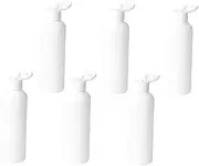 DEARMAMY 6Pcs Portable Travel Bottles Refillable Liquid Containers for Cosmetics White Lotion Bottles with Caps for Travel Business Trips and Outdoor Activities