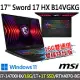 ★硬碟升級★msi微星 Sword 17 HX B14VGKG-025TW 17吋 電競筆電 (i7-14700HX/16G/1T+1T/RTX4070-8G/W11)