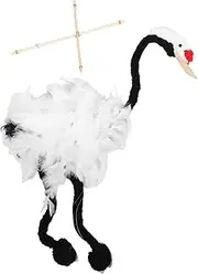 UPKOCH Unique Wooden Crane Marionette Puppet String for Interactive Play and Learning Meticulously Crafted with Traditional Techniques and