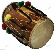 Sheesham Wood Musical Instrument Indian Wedding Bhangra Dhol with Case