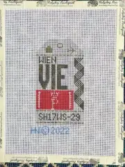 Hedgehog Needlepoint Travel Tag Vienna hand painted needlepoint canvas 18M